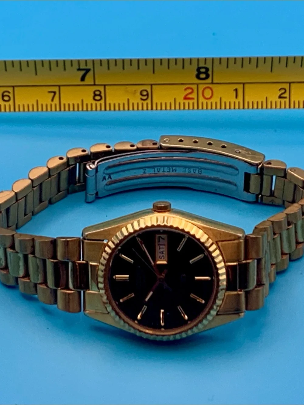 SEIKO 3Y03-0160 Women’s Vintage Watch Fluted Bezel Day/Date Working New Battery